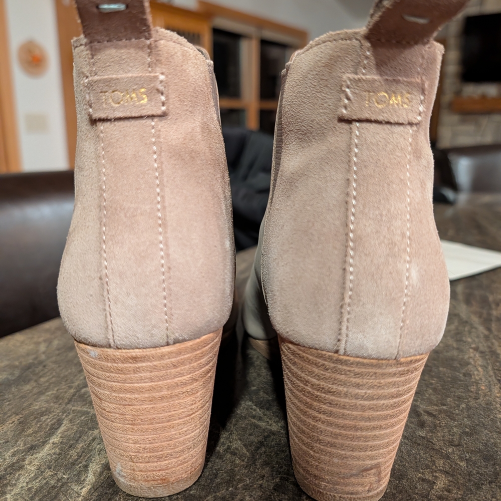 Toms Beige Wedge Ankle Booties - Picture 5 of 5